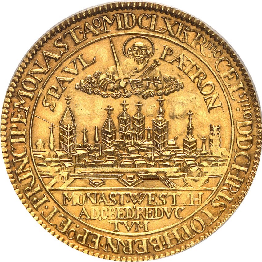 1661年 ミュンスター 都市景観 6ダカット金貨 MS60 NGC | ソブリン