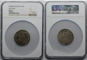 1693KB年 神聖ローマ帝国 レオポルト1世 ターラー銀貨 MS64 NGC