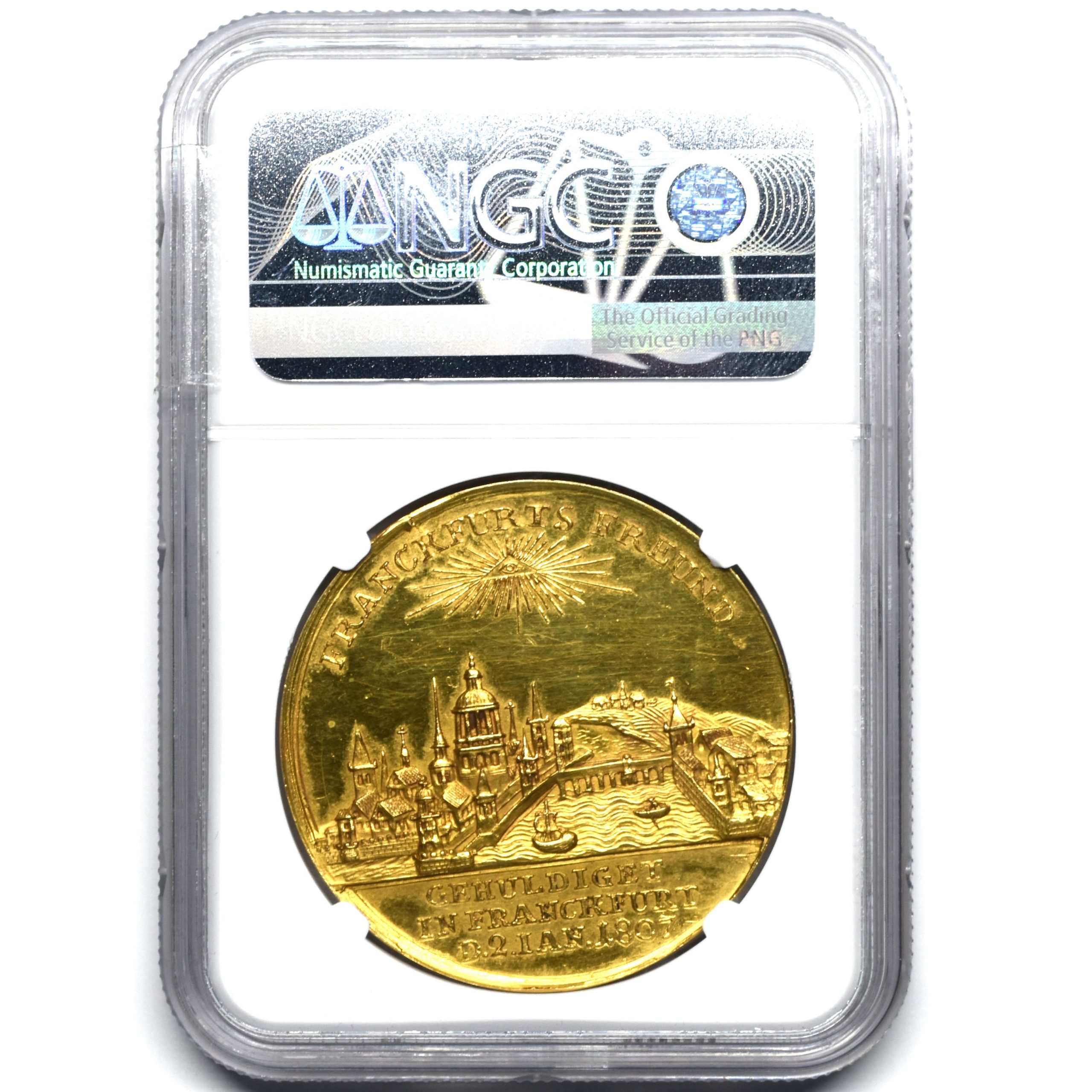 Sold】1807年 ﾌﾗﾝｸﾌﾙﾄ ｶｰﾙ・ﾃｵﾄﾞｰﾙ・ﾌｫﾝ・ﾀﾞｰﾙﾍﾞﾙｸ 都市景観10ﾀﾞｶｯﾄﾒﾀﾞﾙ MS62PL NGC |  ソブリンパートナーズ