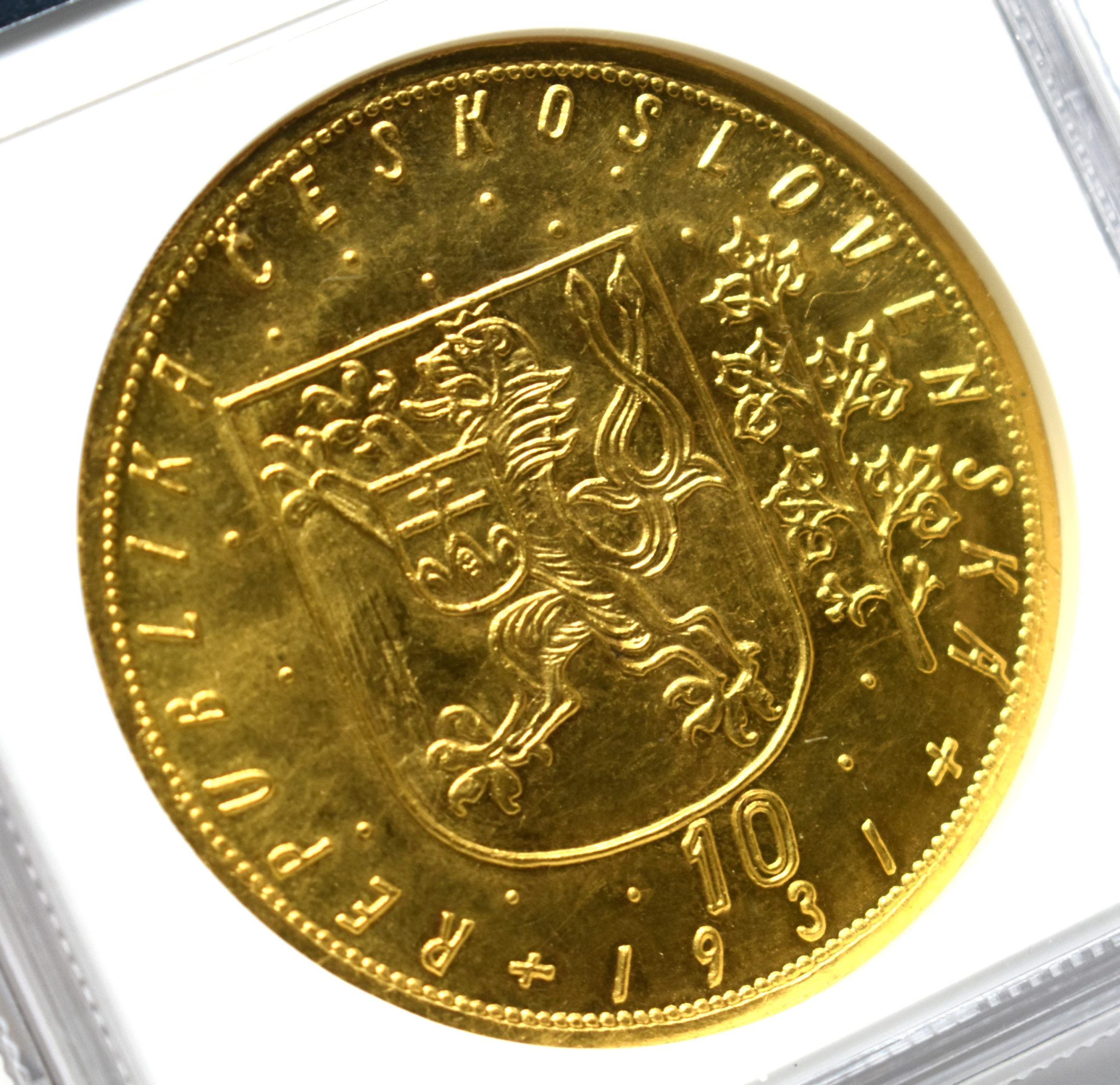 高鑑定・稀少】1925年 チェコスロバキア 金貨 NGC MS65 1ダカット 聖ヴァーツラフ アンティークコイン