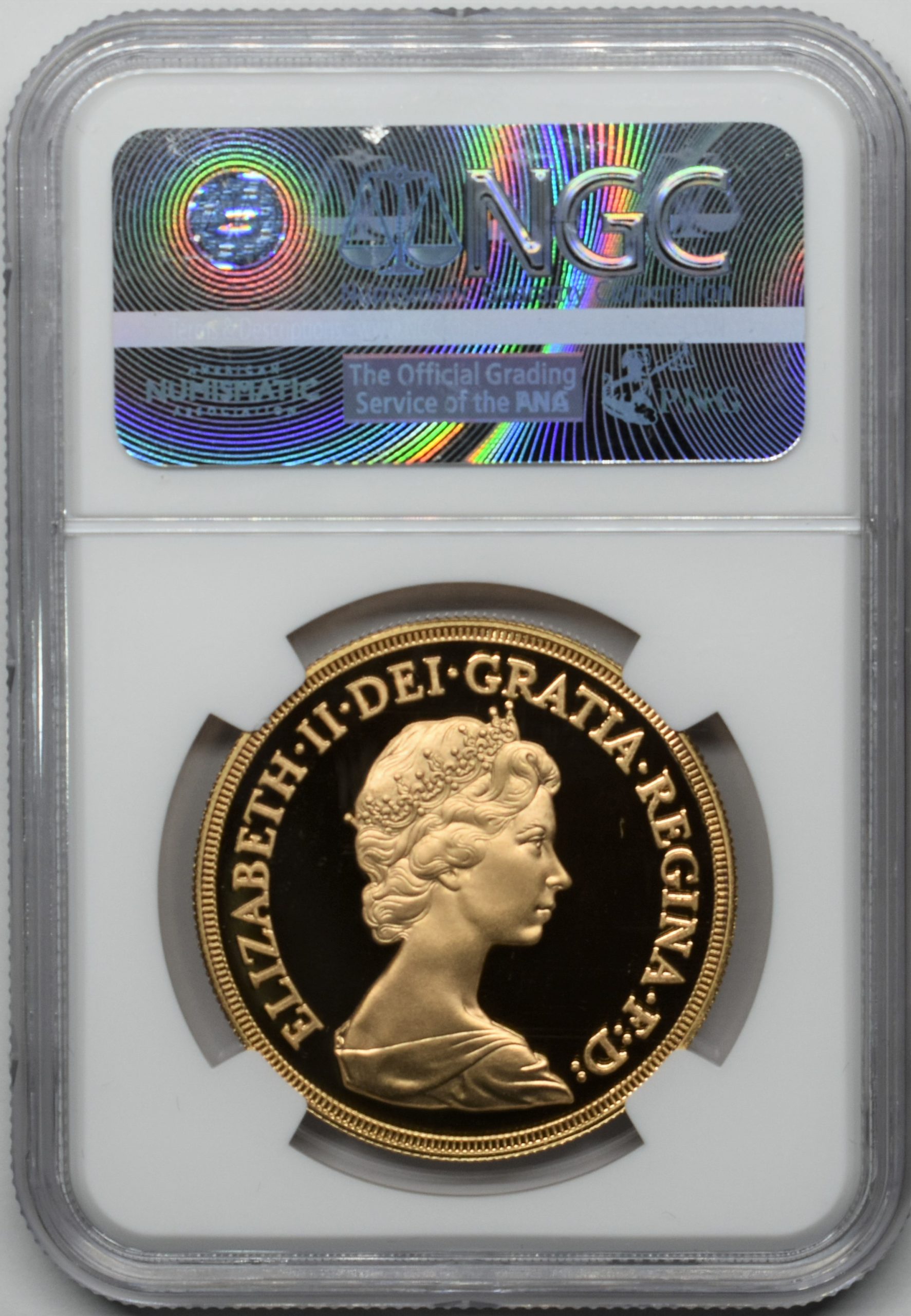 Sold】1982年 エリザベス2世 5ポンド金貨 PF70UCAM NGC | ソブリンパートナーズ