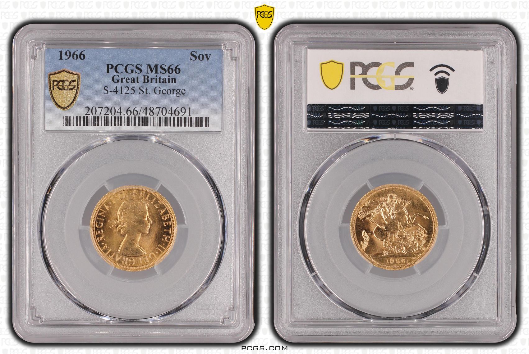 Sold1966年 ☆金終 【PCGS MS65】1966 イギリス 6D 完全未使用 //世界コイン