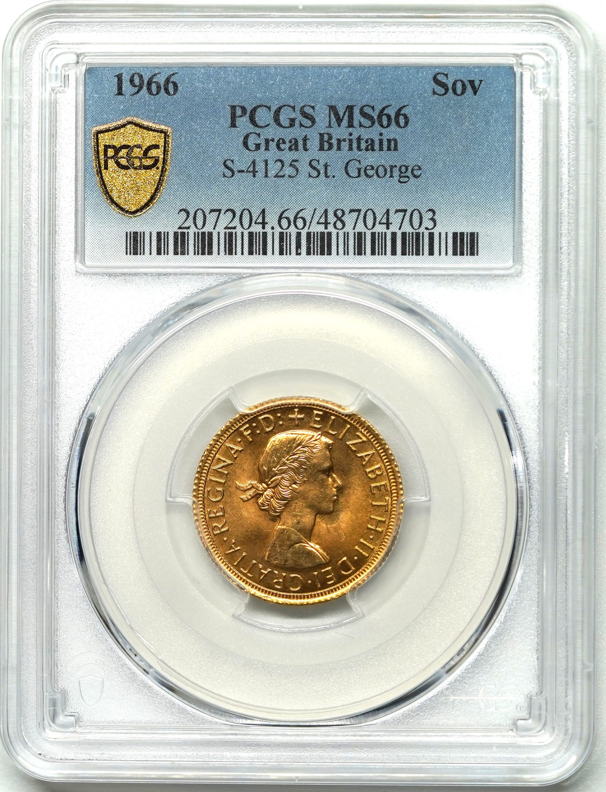Sold】1966年 エリザベス2世 ソブリン金貨 MS66 PCGS | ソブリンパートナーズ