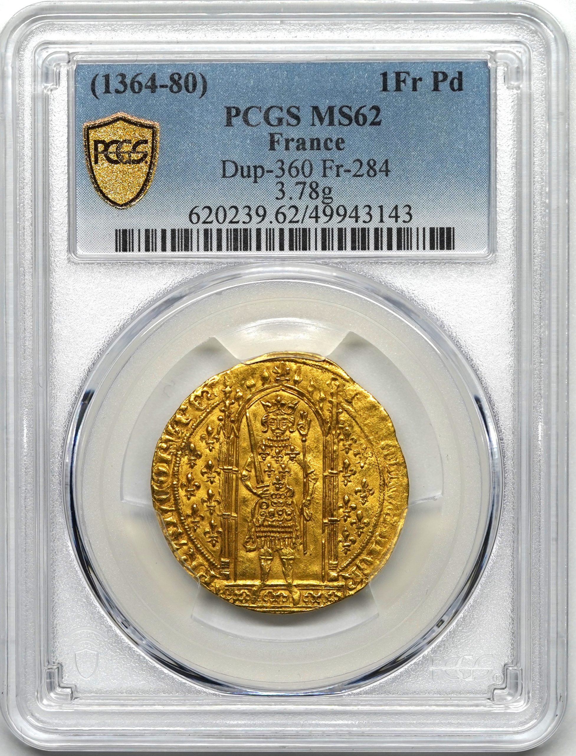 1364-1380 フランス シャルル5世 フランカピエ金貨 アンティークコイン NGC MS63 JCC | ジャパンコイン