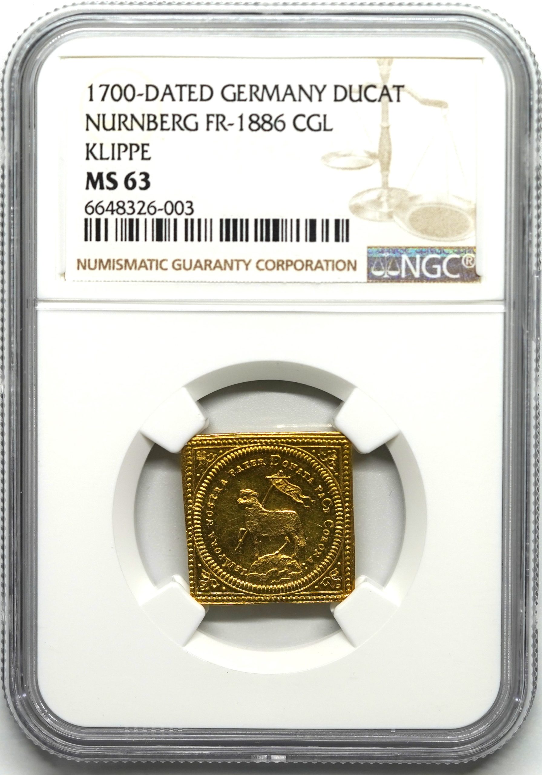 Sold】【予算200万円の方向け】1700年 ラムダカット金貨 クリッペ MS63 NGC | ソブリンパートナーズ