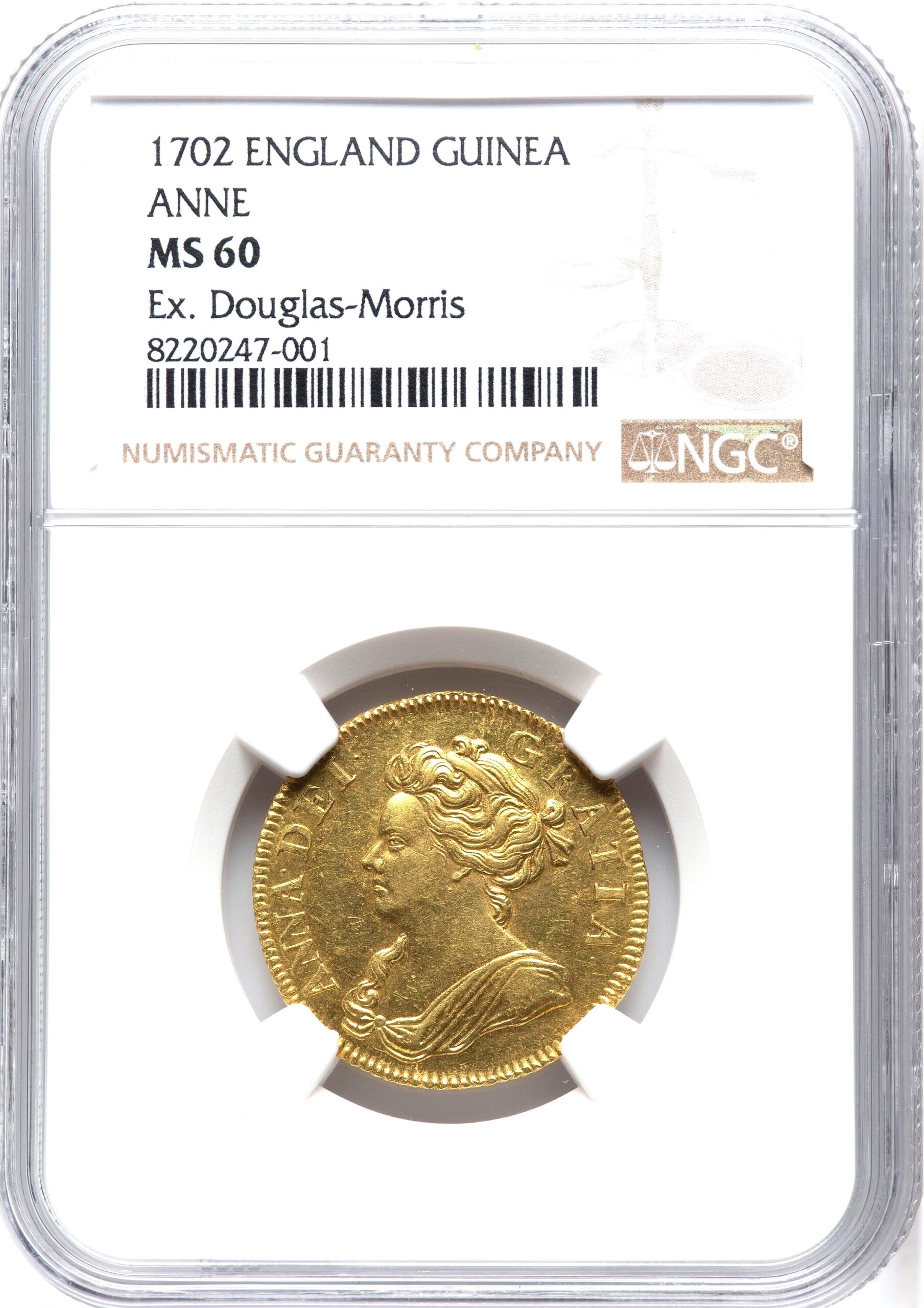 希少なPreUnionイングランド】1702年 アン女王 ギニー金貨 MS60 NGC | ソブリンパートナーズ