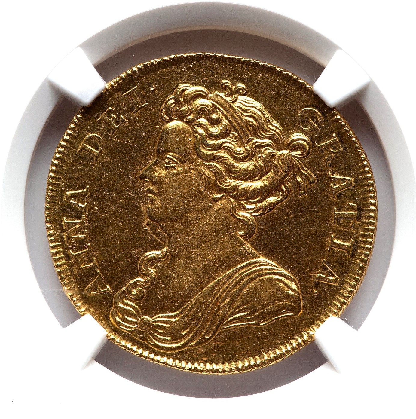 1711年 アン女王 2ギニー金貨 AU58 NGC | ソブリンパートナーズ