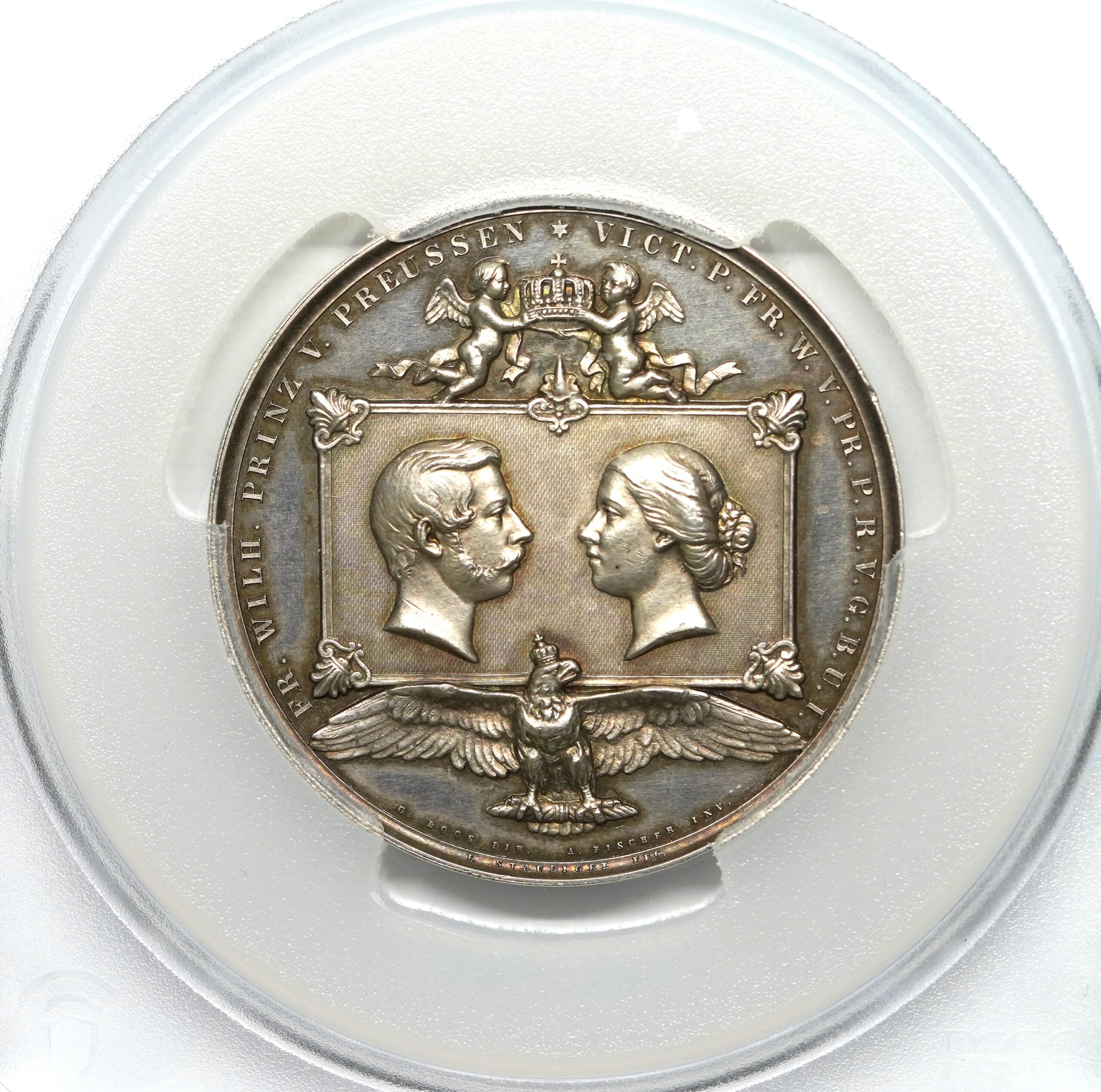 Sold】1859年 プロイセン フリードリヒ・ヴィルヘルム4世 王子誕生記念銀メダル SP62 PCGS | ソブリンパートナーズ