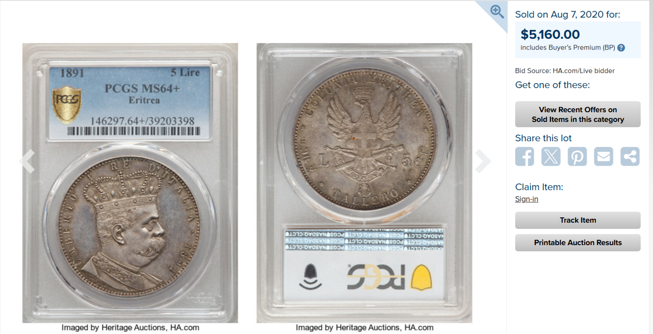 ☆土終 【NGC VF D】1929R イタリア 5L銀貨 //世界コイン 古銭 貨幣 硬貨