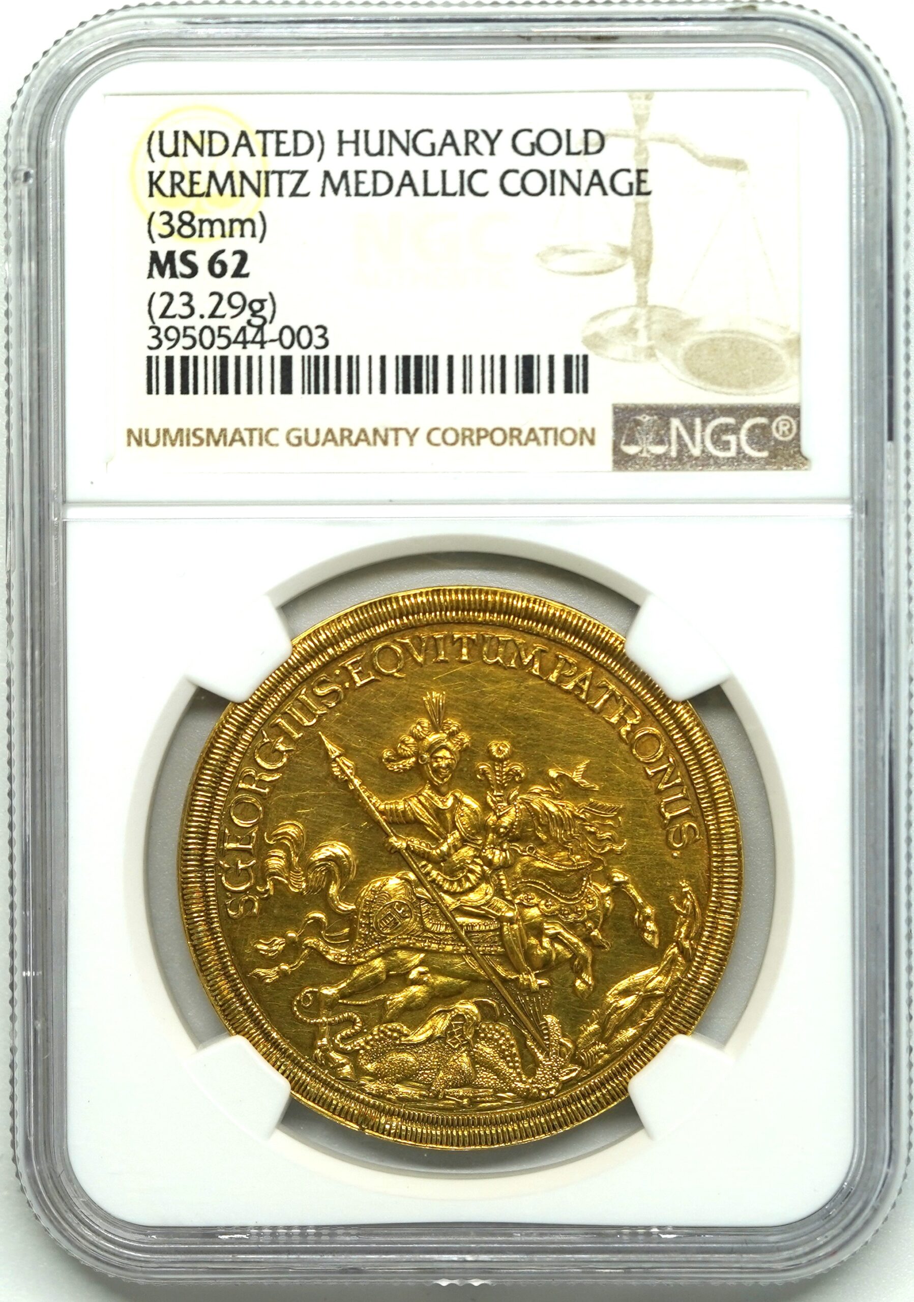 委託販売】【500万円の予算の方】Undated ハンガリー 7ダカット 金メダル MS62 NGC | ソブリンパートナーズ