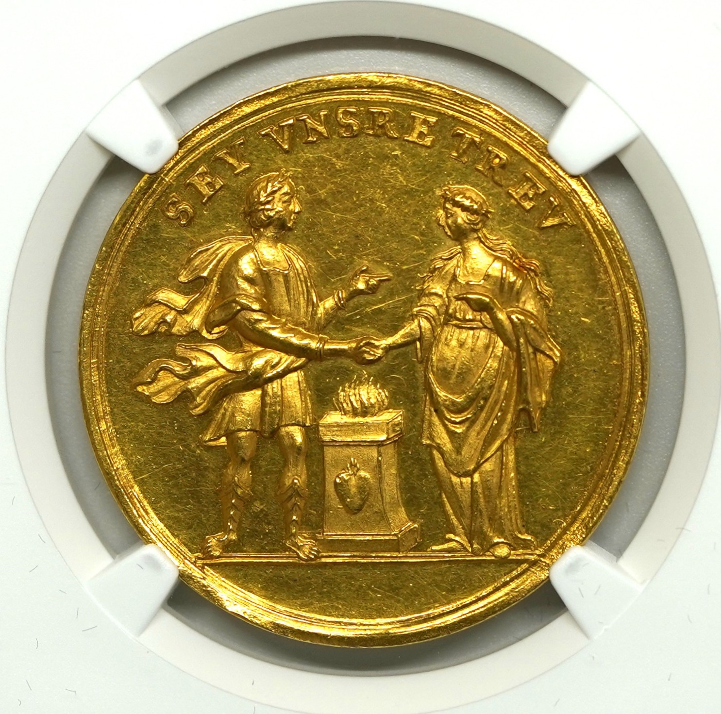 プロブス皇帝の古代ローマのコイン - 馬に乗ったプロブス。セルディカミント - 古代