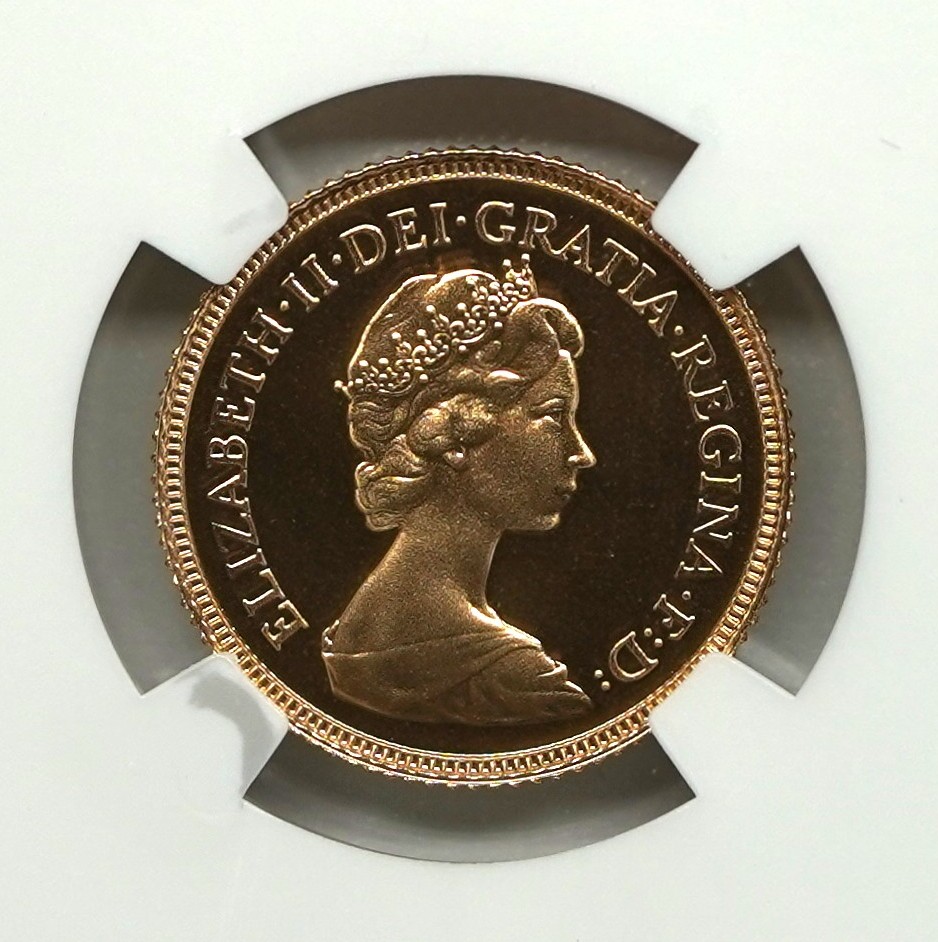 エリザベス2世 金貨 イギリス ソブリン 1982年 コインペンダントトップ K22 中古 プレラブド 返品OK