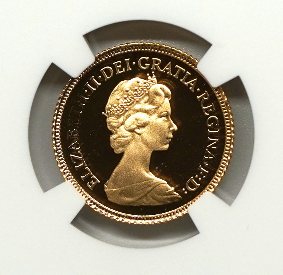 ☆人気定番ヤング☆1982 ヤングソブリンプルーフ金貨 NGC PF69 UC 1982 エリザベス2世 ヤングエリザベス 聖ジョージ竜退治 5