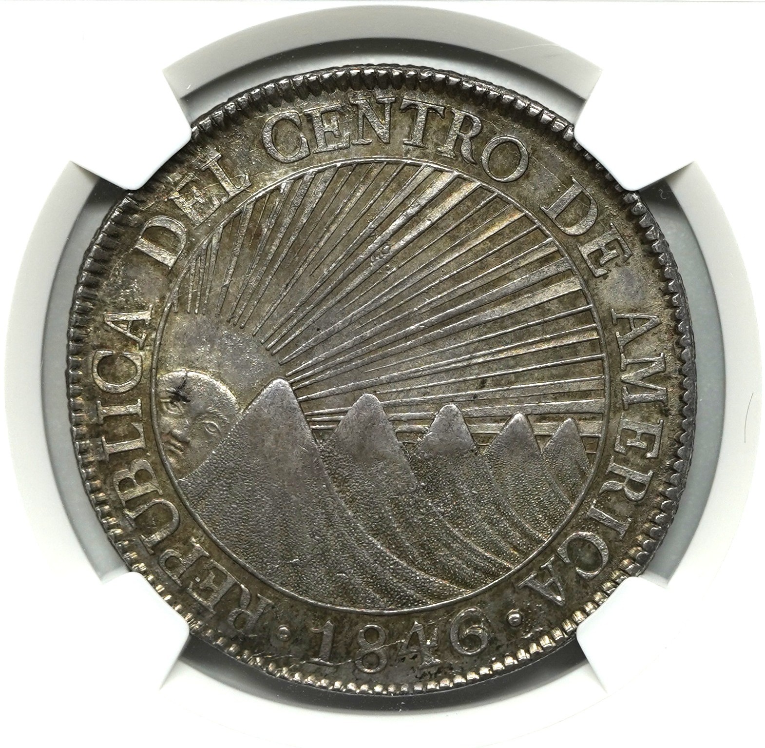 【稀少！】グアテマラ半レアル銀貨1894 on ペルー1ソル銀貨1866 稀少！】グアテマラ半レアル銀貨1894 on ペルー1ソル銀貨1866