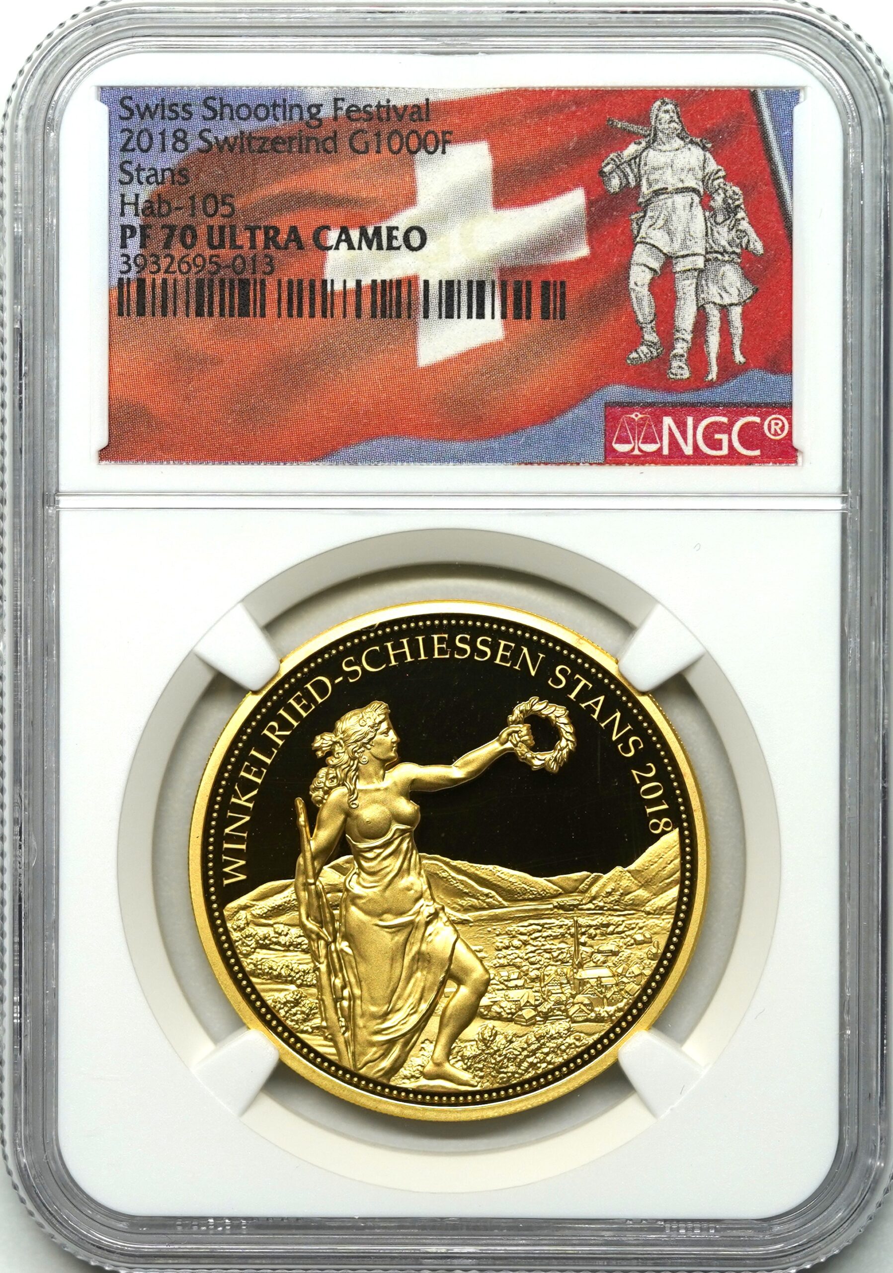 発行枚数25枚！】2018年 シュタンス 射撃祭 1000フラン金貨 PF70UCAM NGC | ソブリンパートナーズ